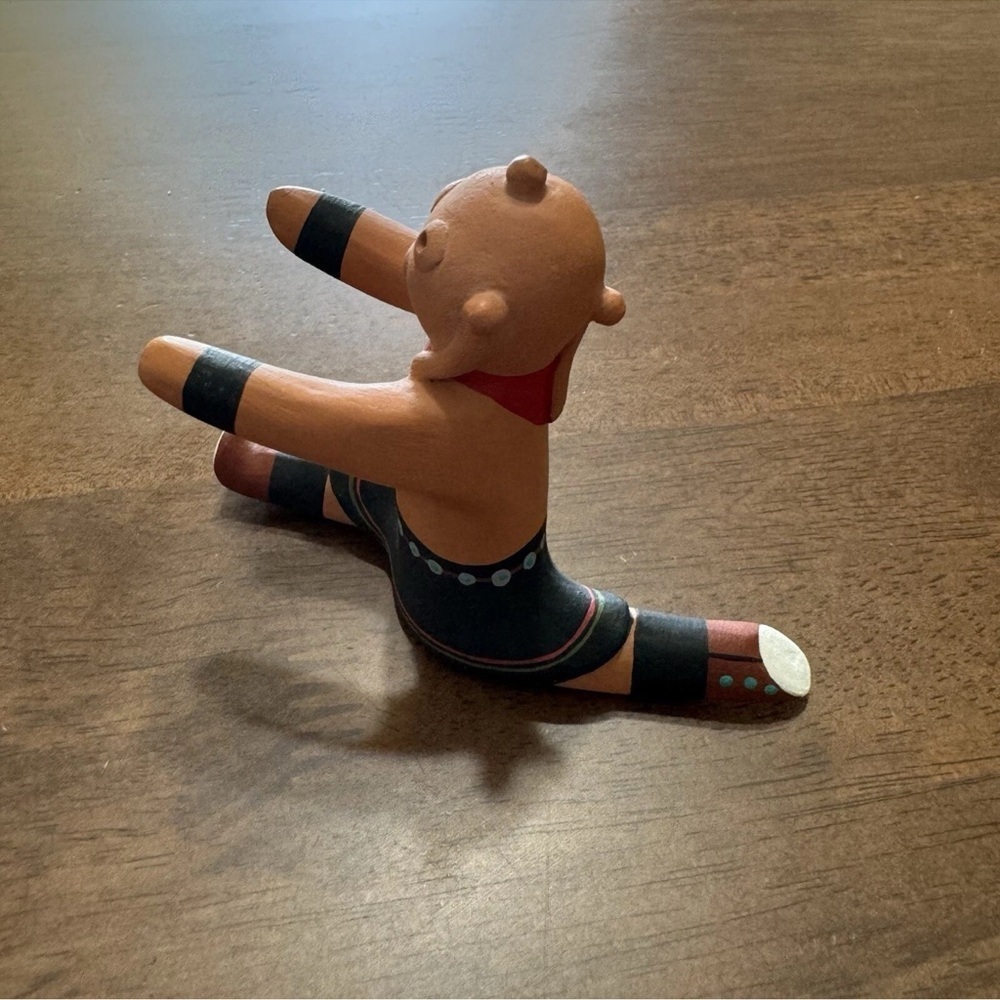 Rare Vintage Hopi Mud head Tumbling Doll Figurine By Tony Dallas Signed - Picture 2 of 6